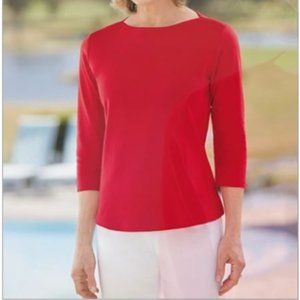 Karen Scott Long Sleeve Red Shirt